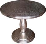 White Metal Pedestal Coffee Table