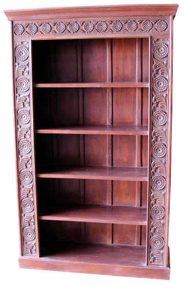 Antique Bookshelf From India, Vintage Wooden Shelves Antiques